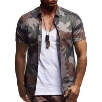 Ανδρική μόδα καλοκαιρινή T-shirt Camouflage εκτύπωσης