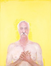 Χρόνης Μπότσογλου (1941) Αυτοπροσωπογραφία, λάδι και γύψος σε μουσαμά, 0,90Χ0,70 μ., αρ. έργου: 10410
