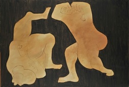 Νίκος Νικολάου (1909-1986)  Σύνθεση, 1963, λάδι σε μουσαμά, 1,28Χ1,92 μ., αρ. έργου: 10175