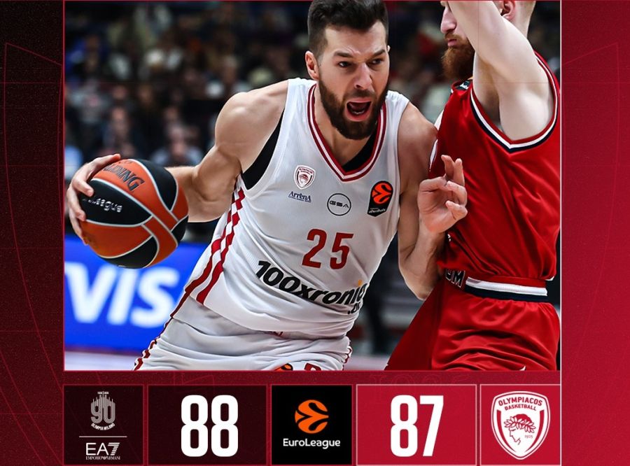 Euroleague: Στοπ στο σερί νικών για τον Ολυμπιακό στο Μιλάνο - Αποτελέσματα 11ης αγωνιστικής και βαθμολογία