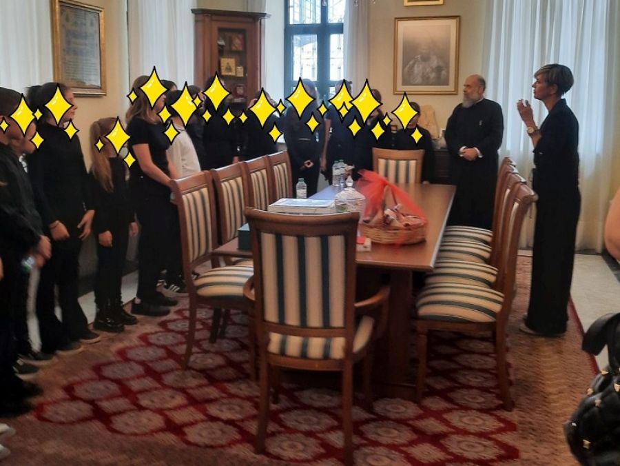 8ο Δημοτικό Σχολείο Καρδίτσας: Επίσκεψη στον Δεσπότη μας