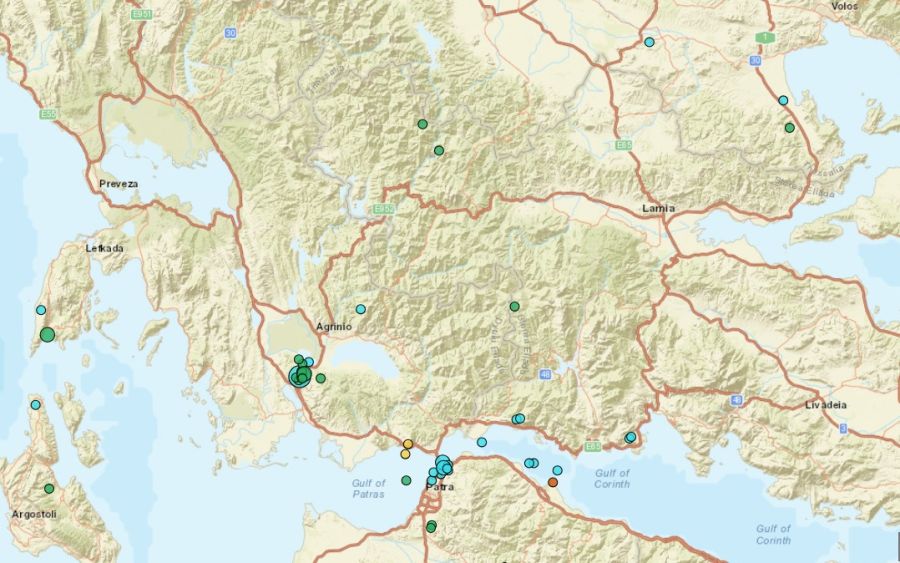 Σεισμός 4,4 Ρίχτερ κοντά στο Αγρίνιο