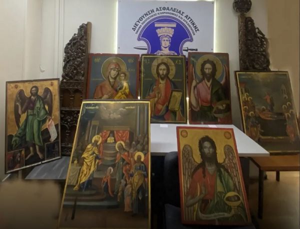 Κλεμμένες εικόνες και ξυλόγλυπτα βρέθηκαν από την ΕΛ.ΑΣ. σε Ι.Μ. στην Αττική