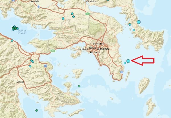 Σεισμός 3,7 Ρίχτερ κούνησε την Αττική
