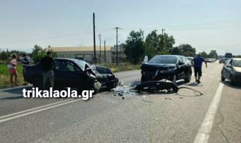 Τροχαίο με τρεις τραυματίες στην Ε.Ο. Λάρισας-Τρικάλων (+Φώτο)