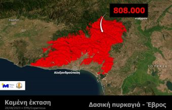 Πυρκαγιά στον Έβρο: Πάνω από 800.000 στρέμματα η καμμένη έκταση!