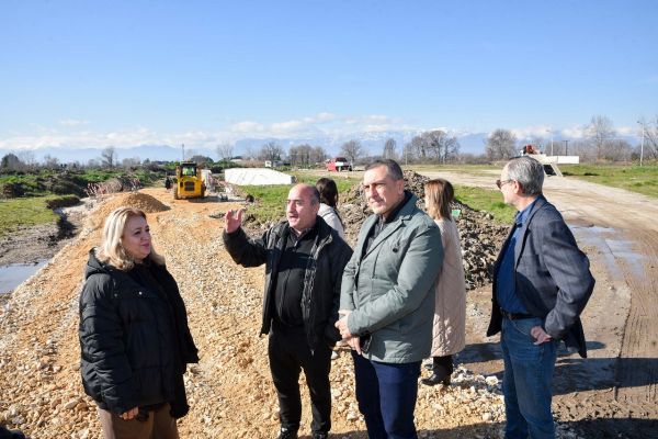 Αυτοψία του Περιφερειάρχη Θεσσαλίας Δημ. Κουρέτα στα έργα που εκτελούνται στα Τρίκαλα