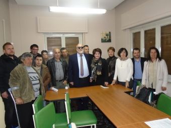 Στα γραφεία του συλλόγου γονέων & κηδεμόνων των παιδιών με ειδικές ανάγκες Παν. Κουρουμπλής και Χρ. Κατσαβριά