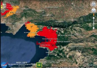 Πύρινες φλόγες καίνε όλο το βράδυ στο Πόρτο Γερμενό και την ευρύτερη περιοχή