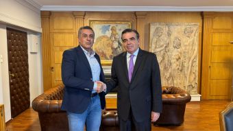 Συνάντηση του Υπουργού Αγροτικής Ανάπτυξης και Τροφίμων Μαργ. Σχοινά με τον Περιφερειάρχη Θεσσαλίας Δημ. Κουρέτα για ζητήματα του πρωτογενούς τομέα