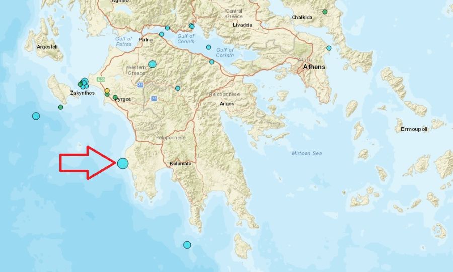 4,4 Ρίχτερ τα ξημερώματα της Πέμπτης (19/2) κοντά στους Γαργαλιάνους