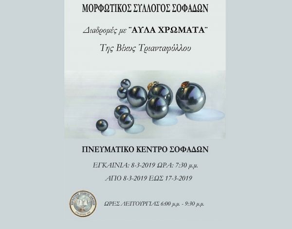 Μορφωτικός Σύλλογος Σοφάδων: Εγκανιάζεται η έκθεση ζωγραφικής της Βίκυς Τριανταφύλλου με τίτλο "Άυλα χρώματα"