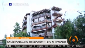 Ξαφνικό "μπουρίνι" σάρωσε γειτονιές στο Νέο Ηράκλειο (+Βίντεο)
