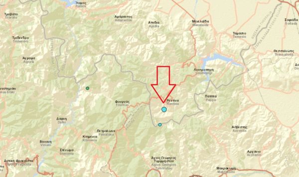 Σεισμός 3,8 Ρίχτερ με επίκεντρο στη Ρεντίνα Καρδίτσας