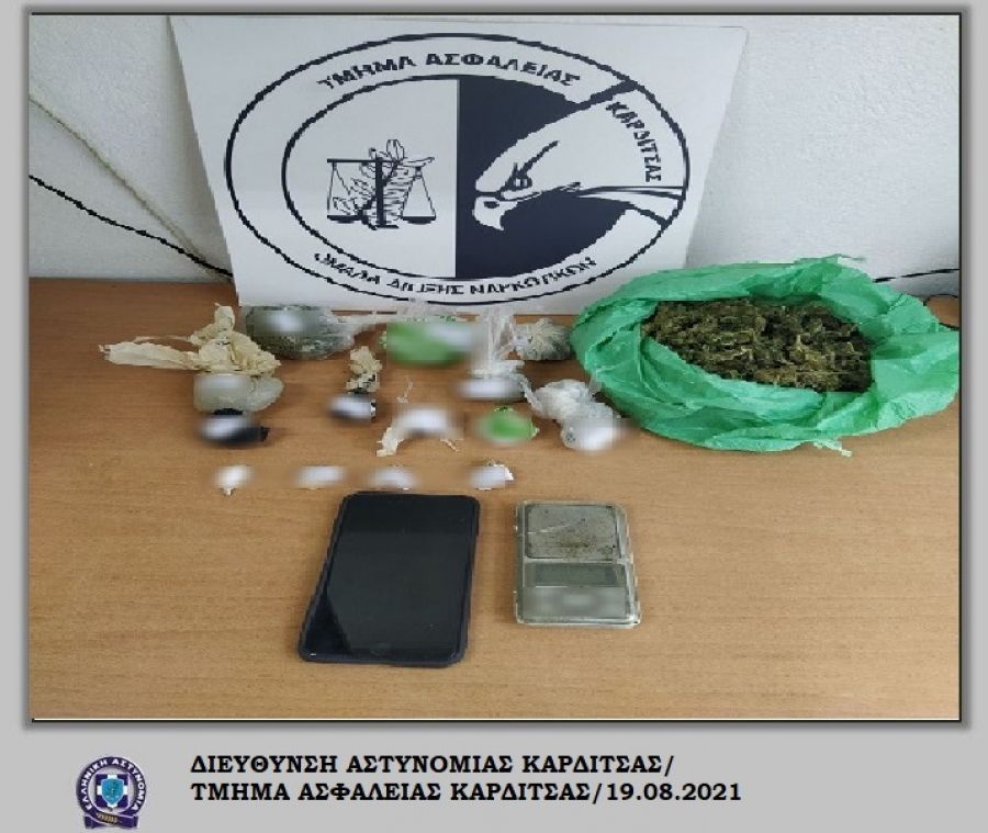 Σύλληψη άνδρα στον Παλαμά με ποσότητες κάνναβης και κοκαΐνης