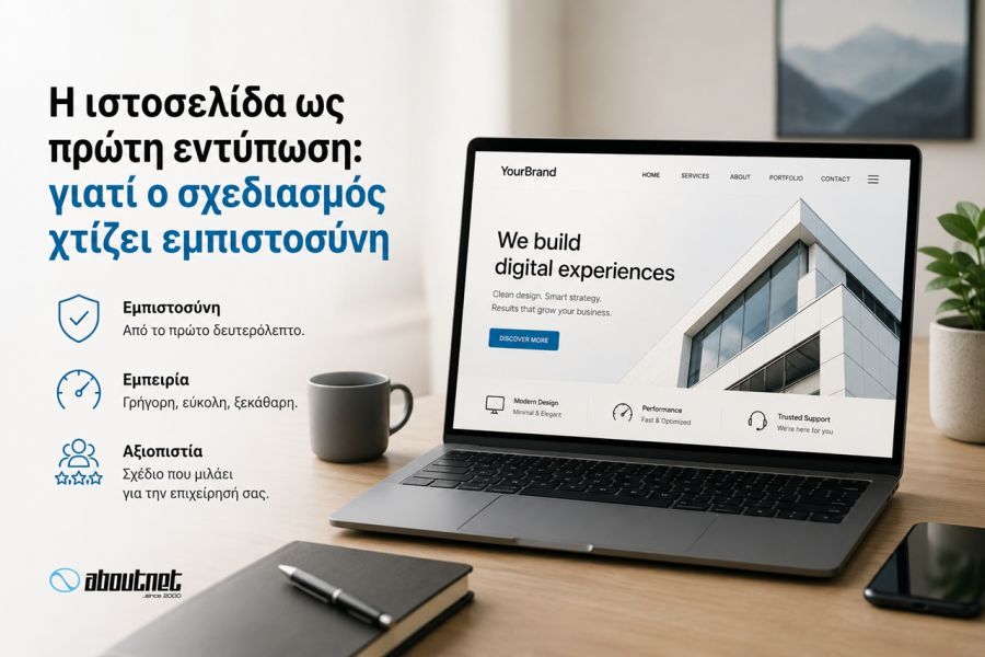 Η ιστοσελίδα ως πρώτη εντύπωση: γιατί ο σχεδιασμός χτίζει εμπιστοσύνη
