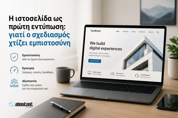 Η ιστοσελίδα ως πρώτη εντύπωση: γιατί ο σχεδιασμός χτίζει εμπιστοσύνη