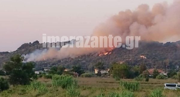 Ζάκυνθος: Μεγάλη πυρκαγιά στο Ακρωτήρι - Ζητήθηκε εκκένωση της περιοχής