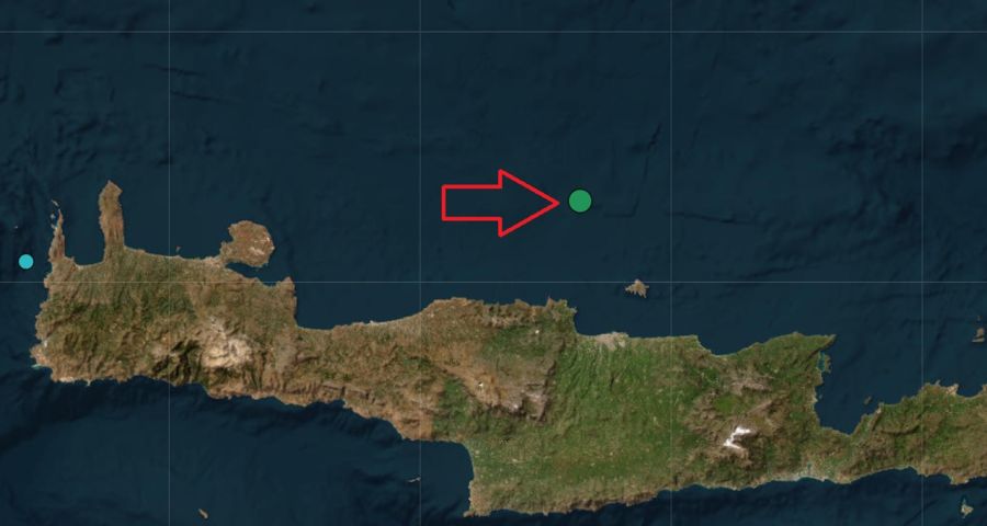 Σεισμική δόνηση 4,4 Ρίχτερ στον θαλάσσιο χώρο βορειοανατολικά του Ρεθύμνου
