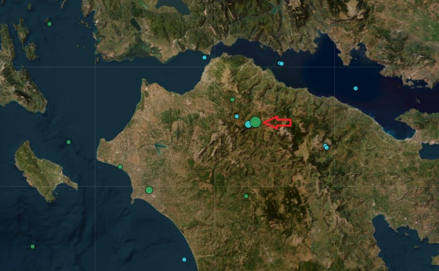 Σεισμική δόνηση 4,6 Ρίχτερ με επίκεντρο κοντά στα Καλάβρυτα