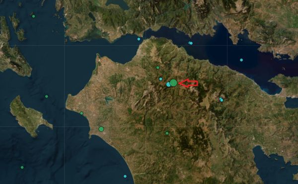 Σεισμική δόνηση 4,6 Ρίχτερ με επίκεντρο κοντά στα Καλάβρυτα