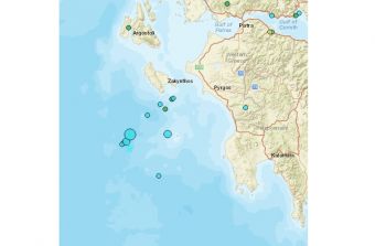 Σεισμός 5,4 Ρίχτερ νότια της Ζακύνθου