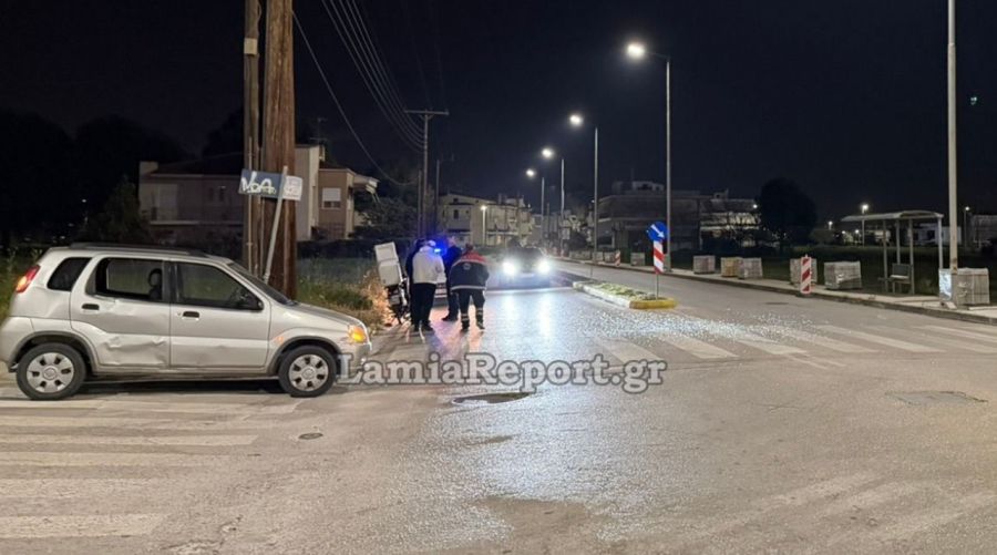 Λαμία: Τροχαίο με διανομέα σε διασταύρωση - Τραυματίστηκε ο δικυκλιστής