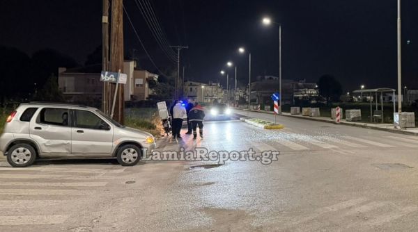 Λαμία: Τροχαίο με διανομέα σε διασταύρωση - Τραυματίστηκε ο δικυκλιστής