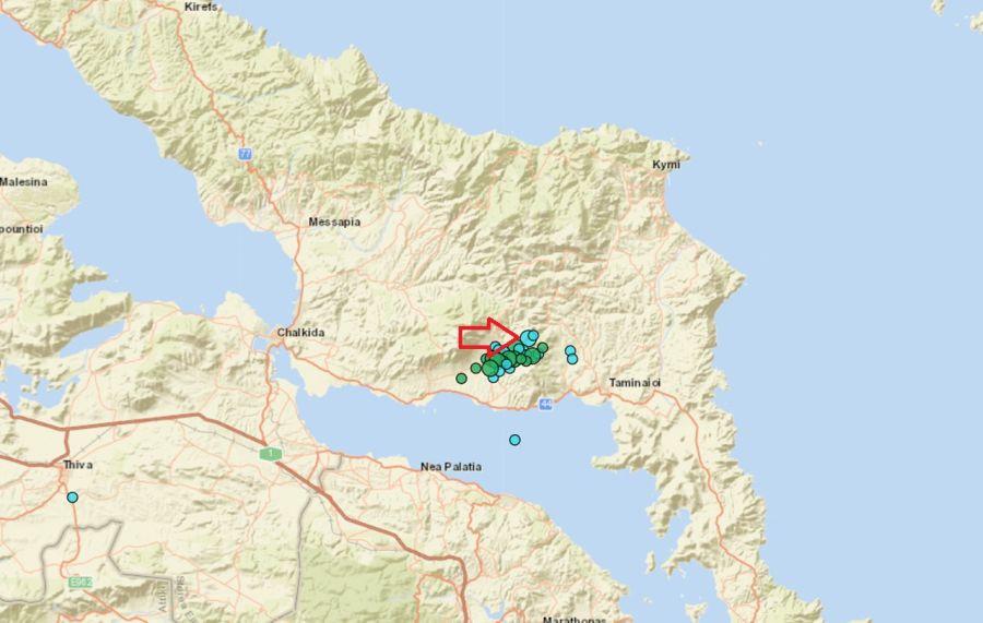 Σεισμός 3,4 Ρίχτερ στην Εύβοια
