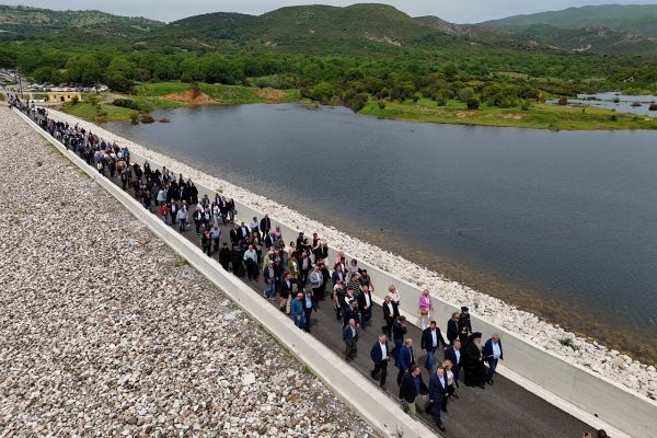 Εγκαινιάστηκε το φράγμα στο Ληθαίο ποταμό, στην περιοχή της Νέας Ζωής