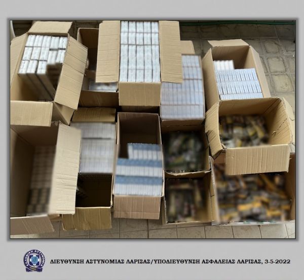 Συνελήφθη άνδρας στη Λάρισα για εκατοντάδες αφορολόγητα πακέτα τσιγάρα