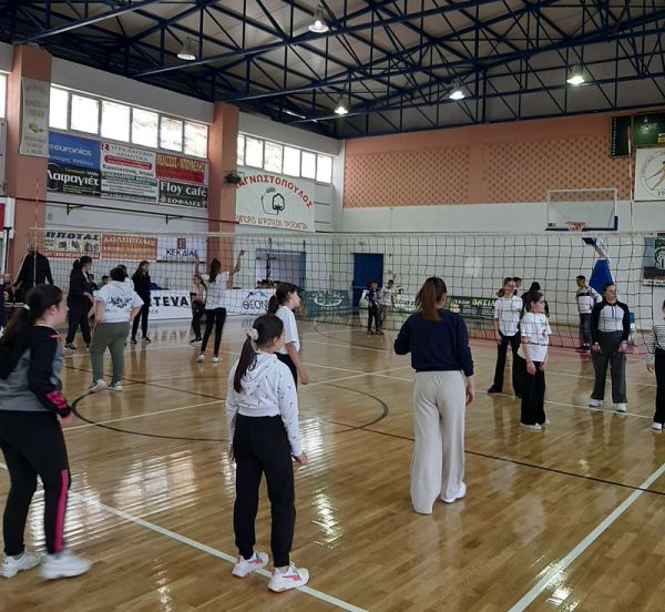 Αγώνες Αθλοπαιδείας βόλεϊ διεξήχθησαν την Δευτέρα (31/3) στο Κλειστό Γυμναστήριο του Παλαμά