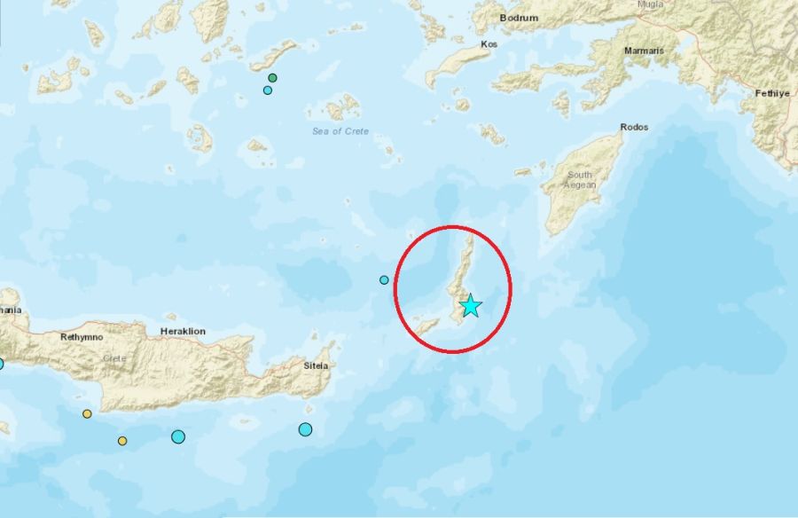 Σεισμική δόνηση 5,2 Ρίχτερ στην Κάρπαθο - Δεν υπάρχουν αναφορές για ζημιές