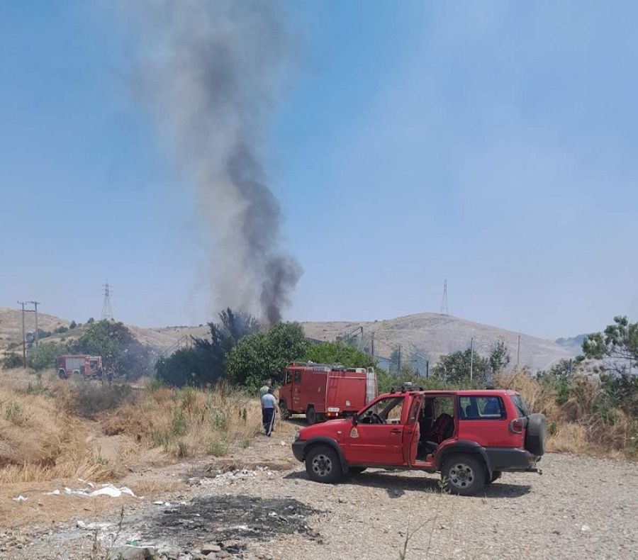 Ελέγχθηκε πυρκαγιά έξω από τη Συκεώνα - 5 πυροσβεστικά οχήματα βρέθηκαν στο σημείο (+Φωτο)
