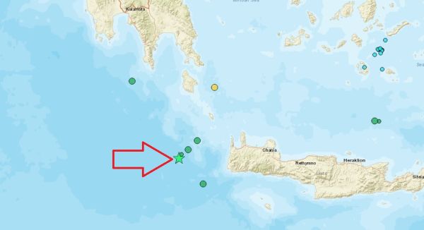 Σεισμική δόνηση 5 Ρίχτερ κοντά στα Αντικύθηρα