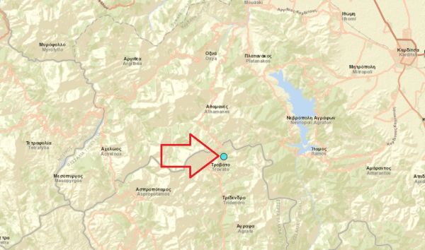 Σεισμική δόνηση 3,1 Ρίχτερ στα όρια των νομών Καρδίτσας και Ευρυτανίας