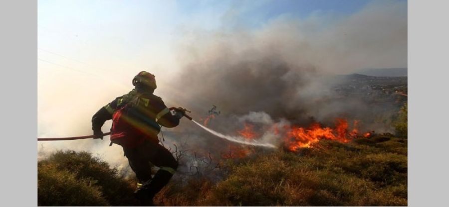 Μεγάλη έκταση καλλιεργήσιμης γης κάηκε το απόγευμα της Παρασκευής (7/7) στο Ριζοβούνι