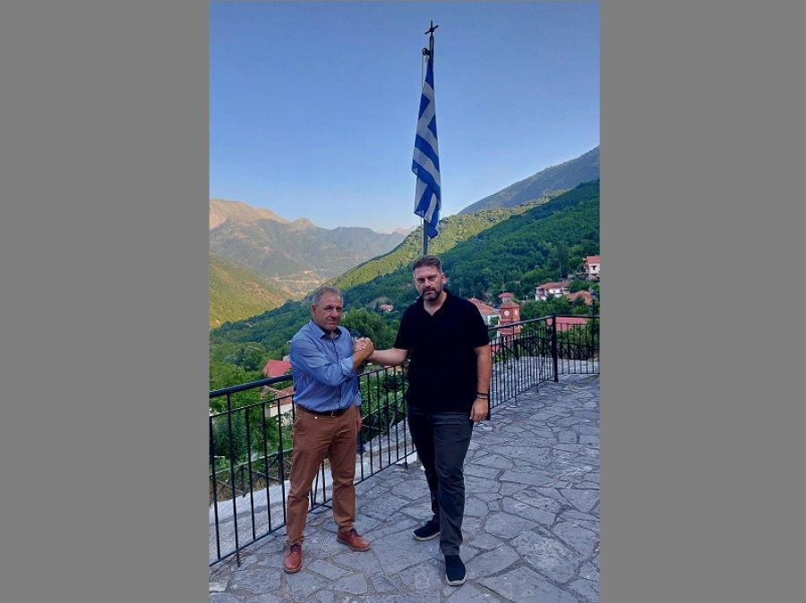 Ανακοίνωση της εκ νέου υποψηφιότητας του Μπάμπη Πούλιου με το Δήμαρχο Αργιθέας Ανδρέα Στεργίου