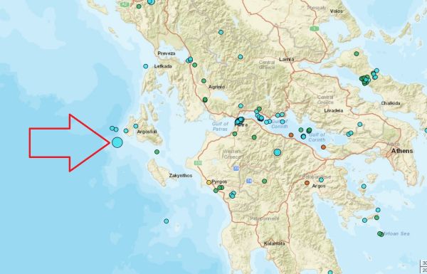 Σεισμική δόνηση 4,9 Ρίχτερ σε θαλάσσιο χώρο δυτικά της Κεφαλονιάς