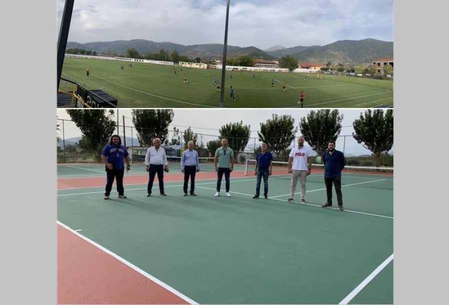 Δυο σύγχρονα γήπεδα τένις και ανακαινισμένο γήπεδο ποδοσφαίρου παραδόθηκαν προς χρήση στο Συκούριο