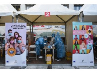 Λάρισα: «Drive through testing» για τον κορονοϊό από κλιμάκια του ΕΟΔΥ στη Σκεπαστή Αγορά της Νεάπολης