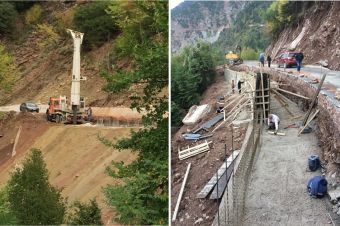Σε εξέλιξη η κατασκευή φρεατοπασσάλων στο δρόμο Ι.Μ. Σπηλιάς προς Βραγκιανά