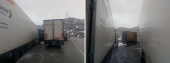 Ταλαιπωρία οδηγών φορτηγών στην Ε.Ο. Κοζάνης - Λάρισας - Έκλεισε το βράδυ της Τετάρτης λόγω καιρικών φαινομένων