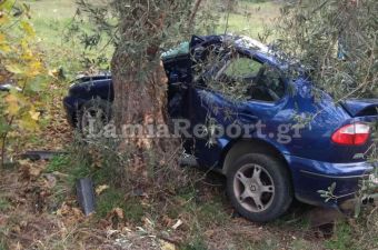 Θανατηφόρο τροχαίο για 50χρονο στη Φθιώτιδα - Έπεσε πάνω σε ελιά (+Φώτο)