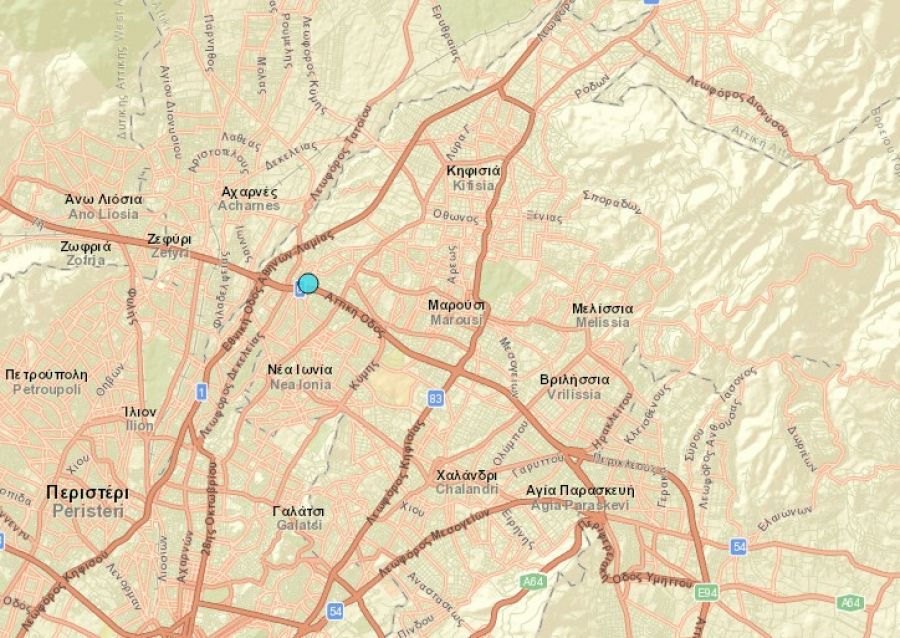 Σεισμός 3,7 Ρίχτερ με επίκεντρο κοντά στη Μεταμόρφωση Αττικής!