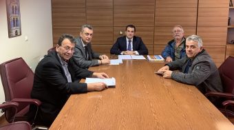 Συντάντηση του Γ. Κωτσού με τον Υφ. Αγροτικής Ανάπτυξης & Τροφίμων Κ. Σκρέκα για το οινοποιείο "Διόνυσος"