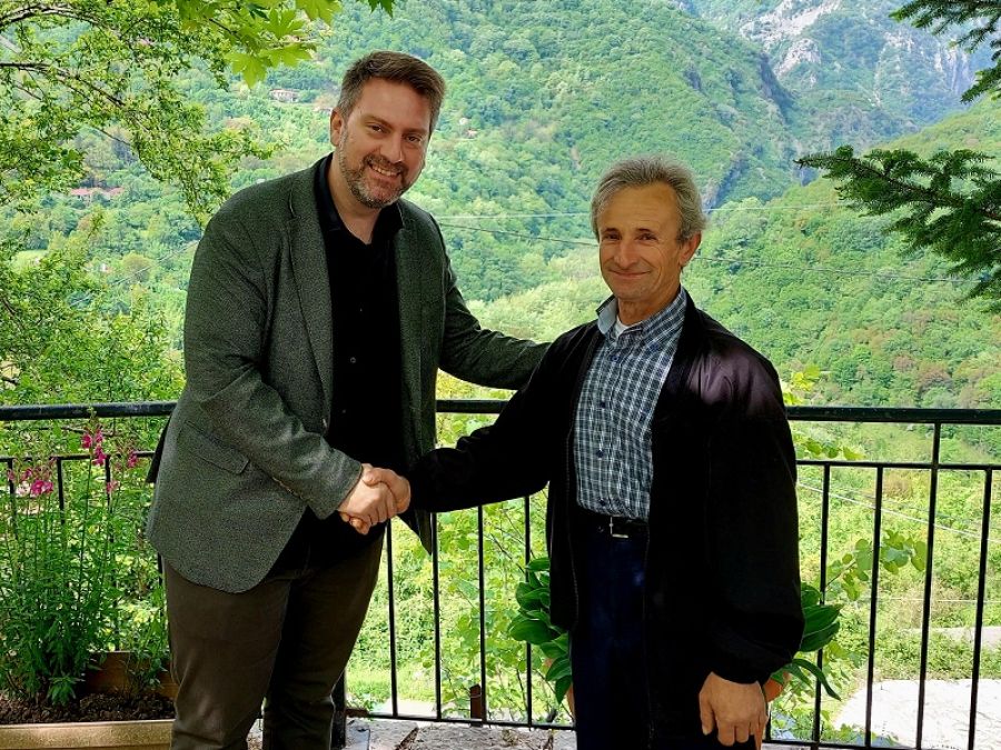 Ανακοίνωση υποψηφιότητας Κωνσταντίνου Παράσχου με τον Δήμαρχο Αργιθέας, Ανδρέα Στεργίου