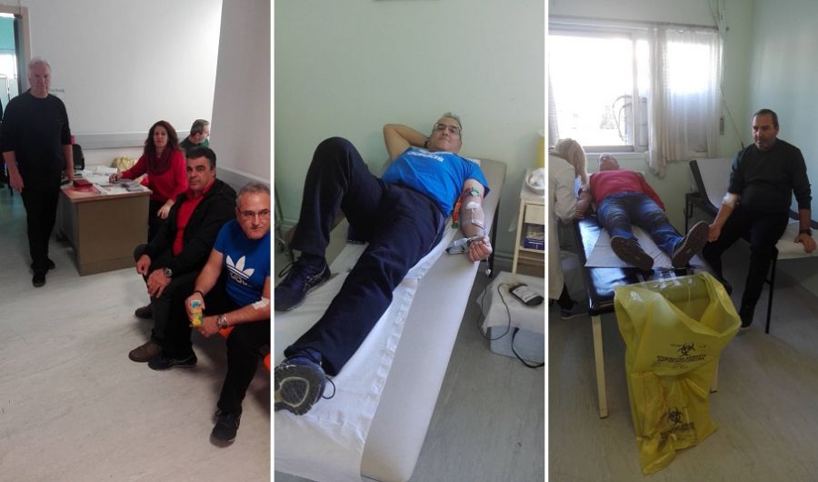 Ευχαριστήριο του Δ.Σ. του Σ.Ε.Α.Π. για τις 64 φιάλες αίματος την 1η ημέρα της 41ης αιμοδοσίας