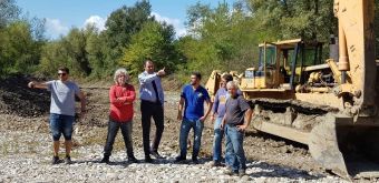 Επίσκεψη του Κ. Νούσιου στα αντιπλημμυρικά έργα στη Μαγουλίτσα