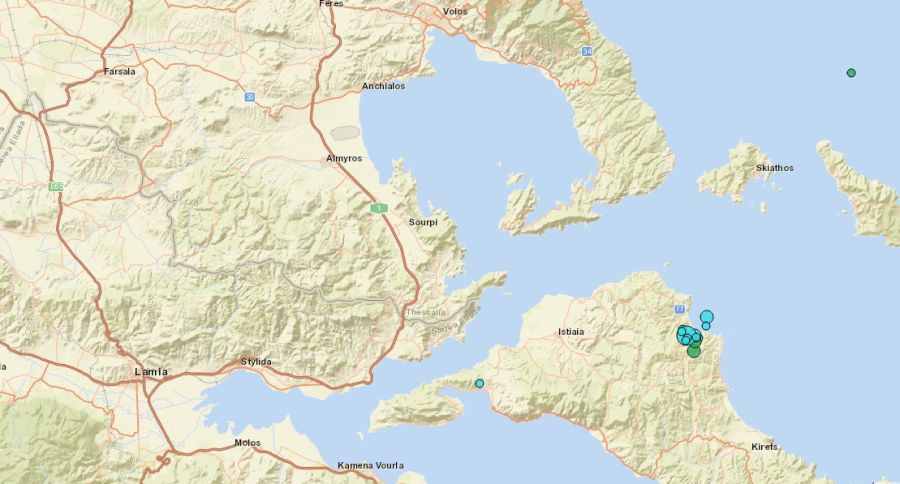 Σεισμός 4,5 Ρίχτερ &quot;κούνησε&quot; τη βόρεια Εύβοια το πρωί του Σαββάτου (13/4)